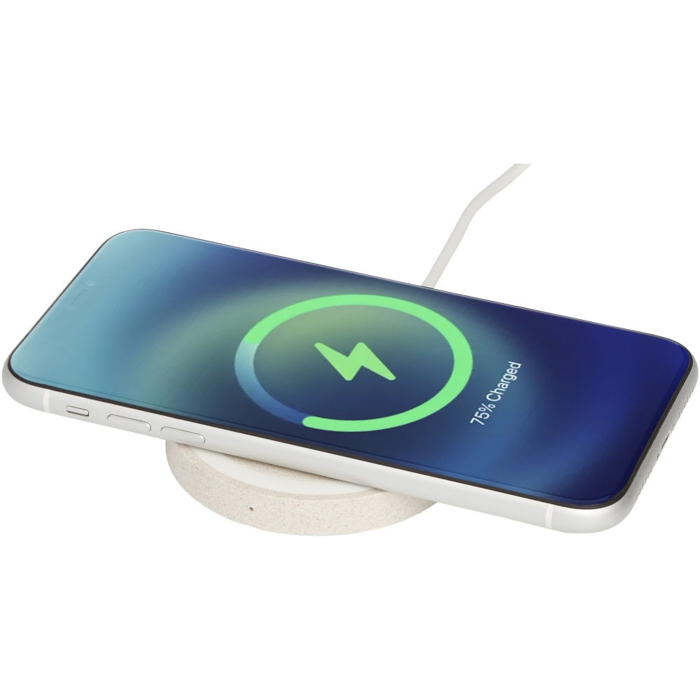 Logotrade promotional gift picture of: Naka 5W wheat straw wireless charging pad